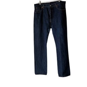 Levi's 501 Vintage 90s‎ Y2k Button Fly Dark Wash Straight Leg Jeans Men's 36x36